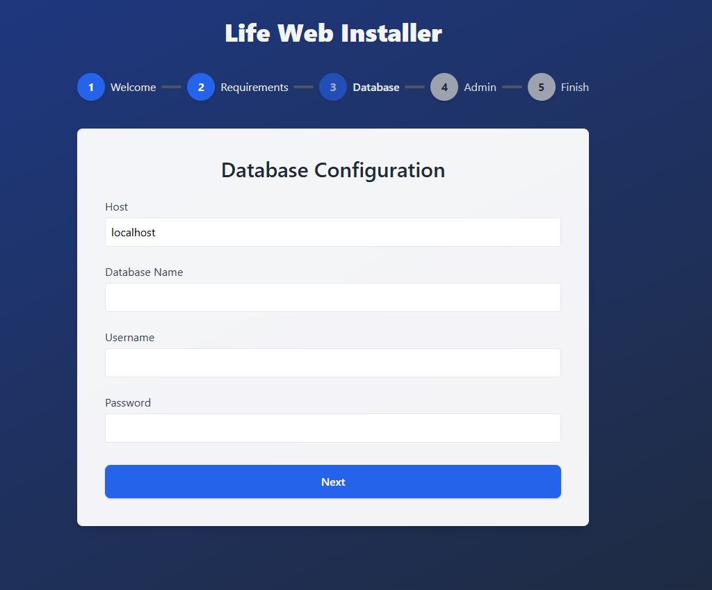 Database configuration