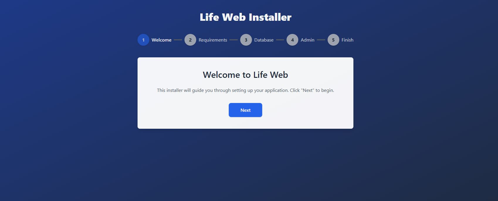 Installation page
